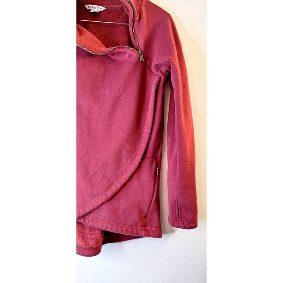 ATHLETA COZY KARMA Asymmetric Pullover Women's M Fleece Lined Wrap Hem Workout - Picture 8 of 11